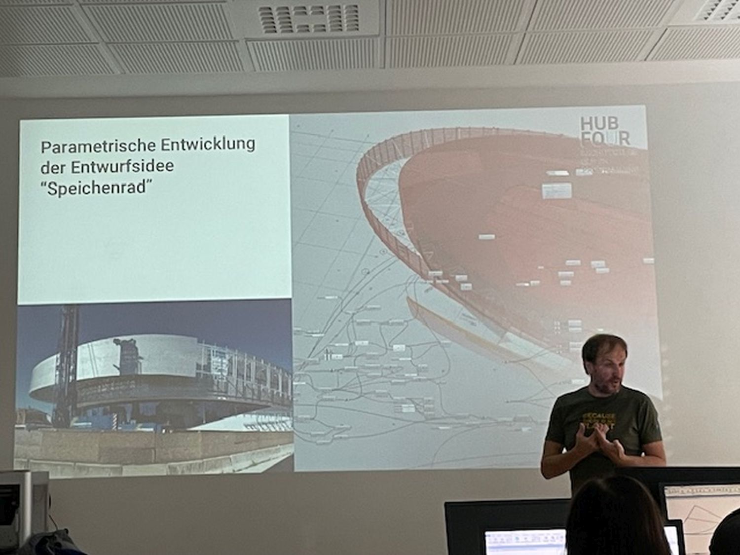 Besuch von Architekt Peter Wimmesberger (hubfour)