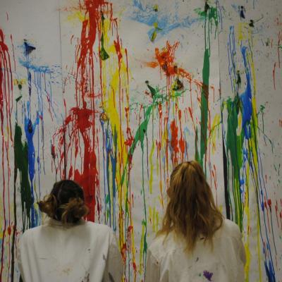 8. Klasse: Malaktion: Schießbilder