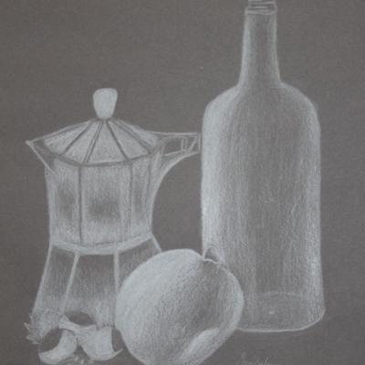 5. Klasse: Stillleben weiß und grau